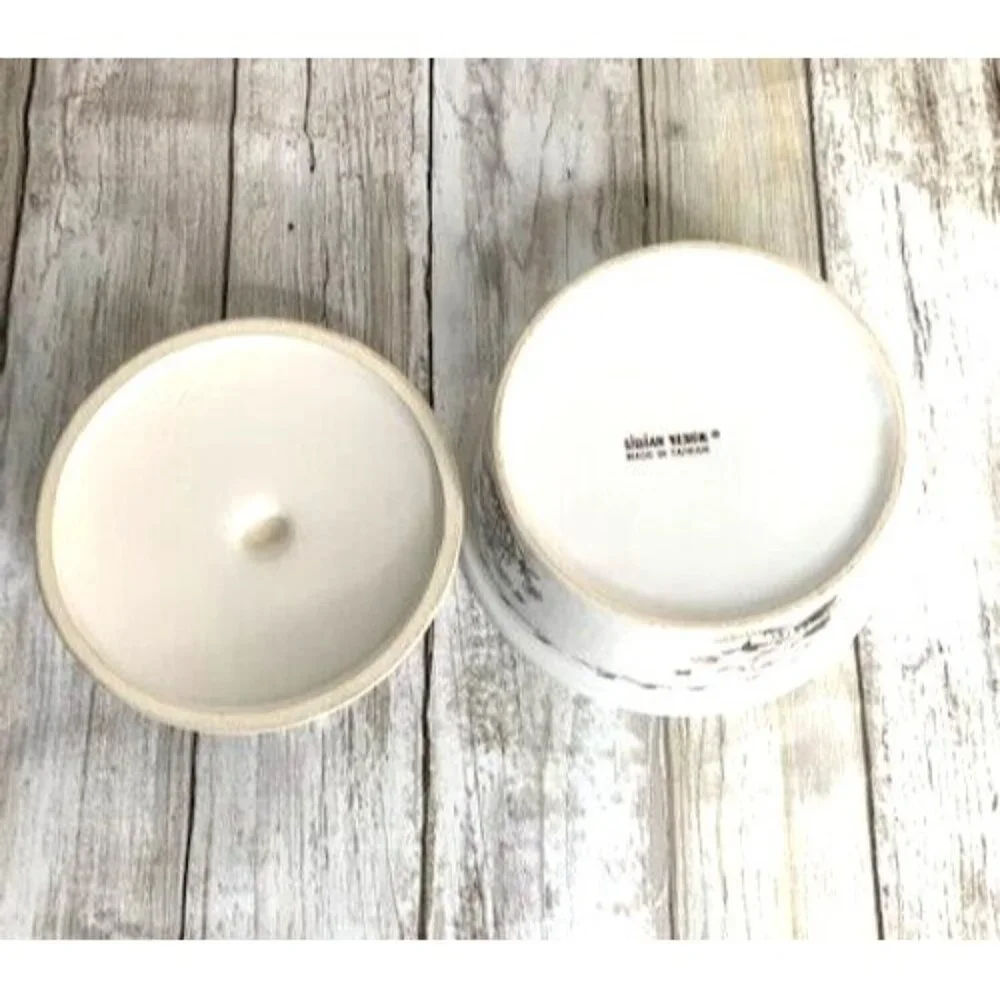 Lillian Vernon Botanical Garden Mini Casserole Trinket‎ Bowl with Lid